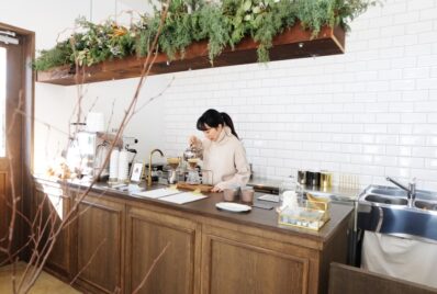 安城市のカフェ「トキイロコーヒー」さんを施工しました